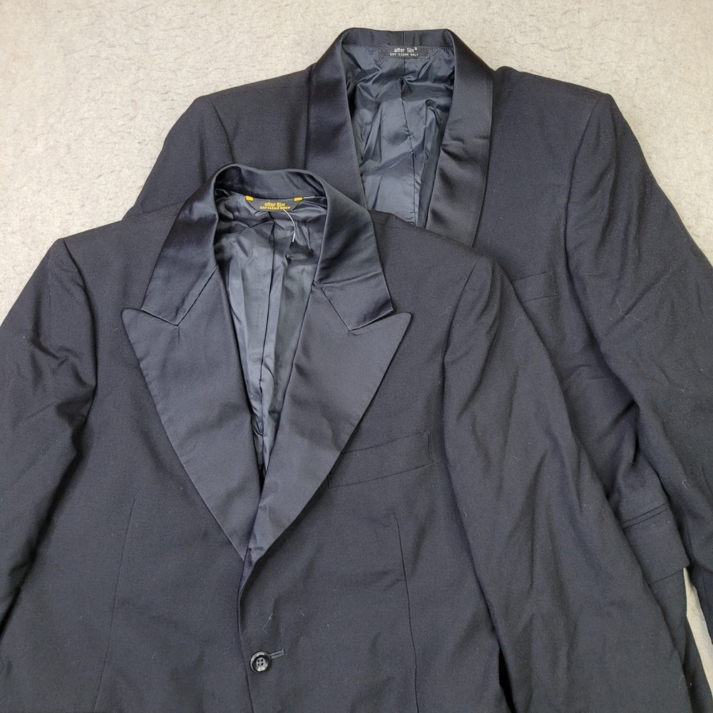 Lot of 2 After Six Black‎ Tuxedo Jacket Mens 40 Reg by Rudofker Union Made